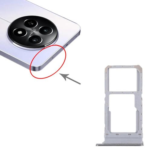 Bandeja para tarjeta SIM original Realme 12x India 5G RMX3998 (10 unidades) + bandeja para tarjeta SIM/tarjeta Micro SD (verde oscuro)