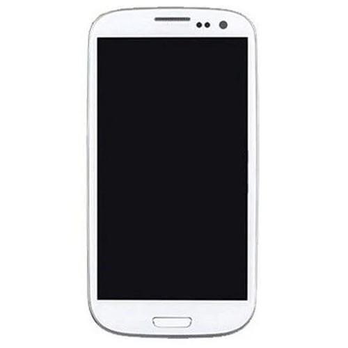 LCD-Bildschirm Super AMOLED Samsung Galaxy S3 i9300 mit Rahmen (Weiß)