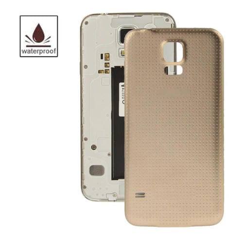 Cubierta de Batería Samsung Galaxy S5 / G900 Impermeable (Oro) Material Plástico