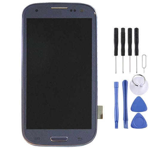 LCD-Bildschirm + Touchscreen mit Rahmen Samsung Galaxy S3 LTE i9305 (Blau)