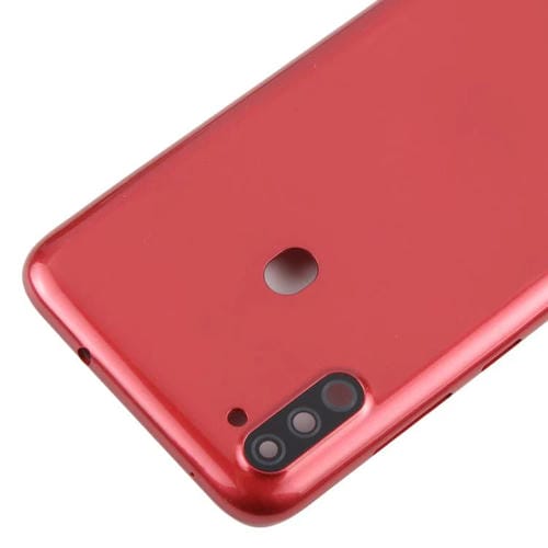 Carcasa trasera con tapa para lente de cámara para Samsung Galaxy A11 SM-A115F (roja)