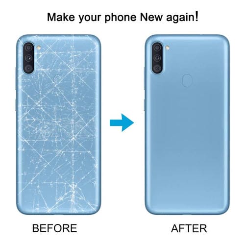 Carcasa trasera con tapa para lente de cámara para Samsung Galaxy A11 SM-A115F (roja)