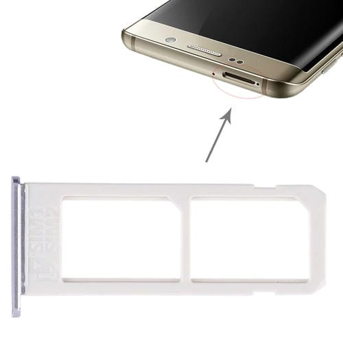 Plateau de carte SIM double Samsung Galaxy S6 Edge Plus/S6 Edge+ (Gris)