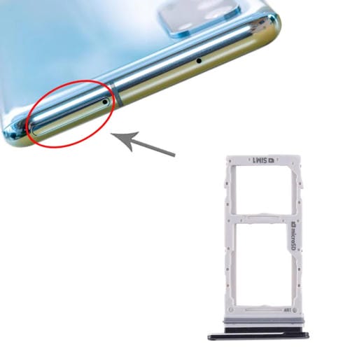 Tabuleiro de Cartão SIM e Micro SD Samsung Galaxy S20 (Preto)