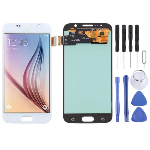 Schermo LCD OLED Samsung Galaxy S6 (Bianco)