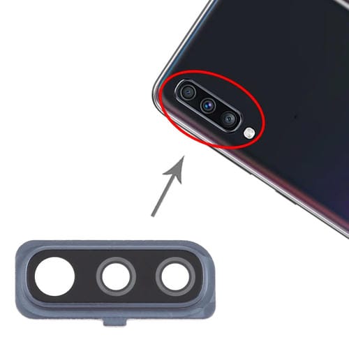 Copertura dell'obiettivo della fotocamera Samsung Galaxy A70 (10 pezzi) (Nero)