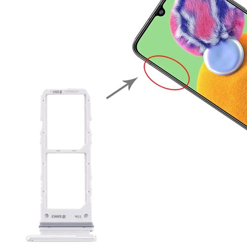 Vassoio della scheda SIM doppia Samsung Galaxy A90 5G SM-A908 (Argento)