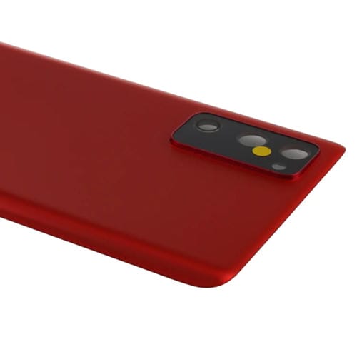 Couvercle arrière de batterie Samsung Galaxy S20 FE avec objectif d'appareil photo (Rouge)