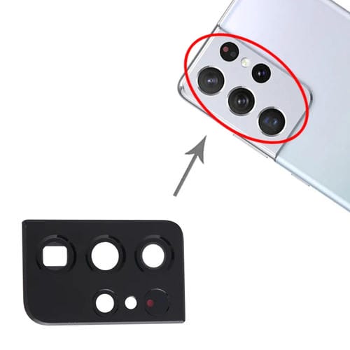 Kameraglasabdeckung Samsung Galaxy S21 Ultra 5G (Schwarz)