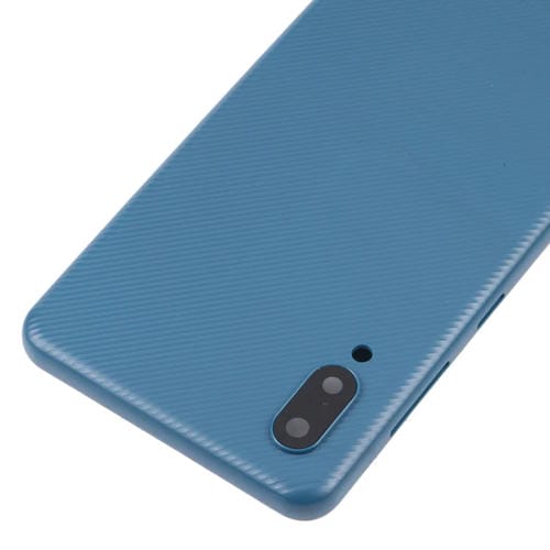 Rückseite der Batterieabdeckung Samsung Galaxy A02 mit Kamerlinse (Blau)