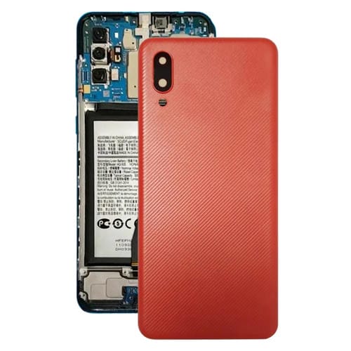 Tampa Traseira da Bateria Samsung Galaxy A02 com Lente da Câmara (Vermelho)