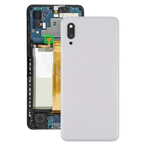 Tapa Trasera de Batería Samsung Galaxy A02 con Lente de Cámara (Blanco)