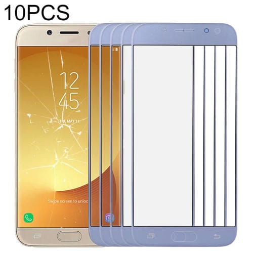 Verre Lentille Écran Samsung Galaxy J7 J730 (Bleu) - Pack de (10 Pièces)