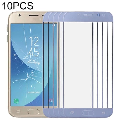 Lente de Vidro Exterior de Ecrã Samsung Galaxy J3 / J330 (Azul) - Pacote de (10 Peças)