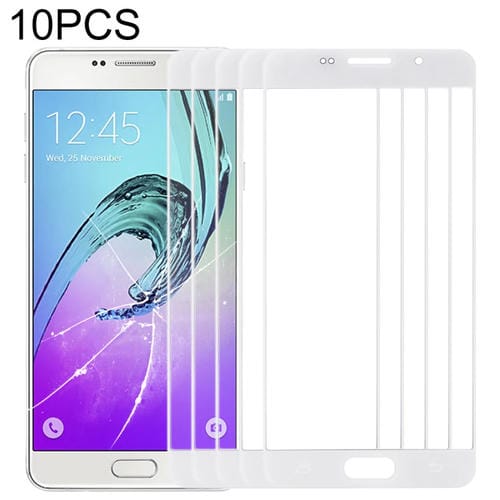 Lente de Vidro Ecrã Frontal Samsung Galaxy A5 A510 (10 Peças) (Branco)