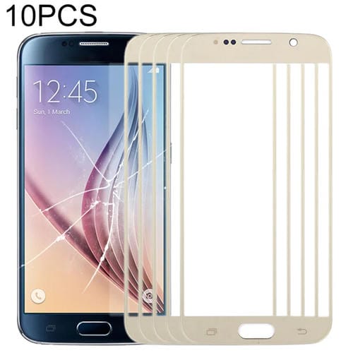 Schermo Frontale Samsung Galaxy S6/G920F Lente in Vetro Esterna (Oro) (10 pezzi)