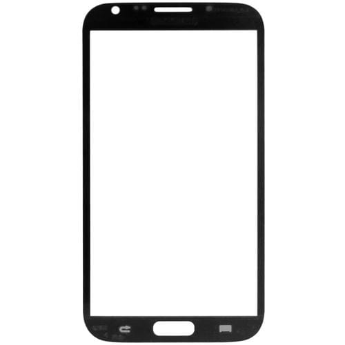 Frontbildschirm Samsung Galaxy Note 2 N7100 Außenglaslinse (Schwarz)