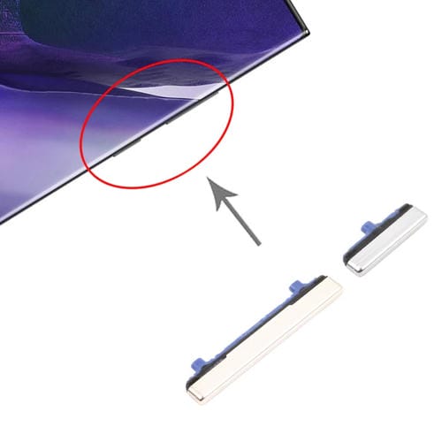 Boutons Samsung Galaxy Note 20 Ultra Power et Volume (Argent)
