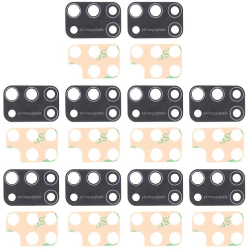 Objectif de caméra arrière de (10 pièces) Samsung Galaxy M31 / M31 Prime (Noir)