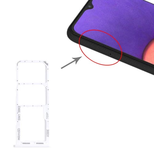 Bandeja Tarjeta SIM y Micro SD Samsung Galaxy A22 SM-A225 (Plata)