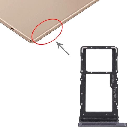 Bandeja Tarjeta SIM y Micro SD Samsung Galaxy Tab A7 10.4 SM-T505 (Negro)