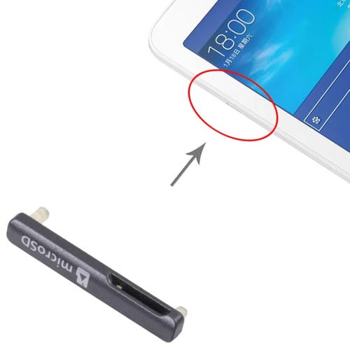 Tapón Antipolvo Micro SD Samsung Galaxy Tab 3 Lite 7.0 SM-T110 / T111 (Negro)