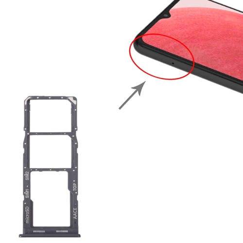 SIM Card and Micro SD Tray Samsung Galaxy A13 SM-A135 Compatible (Black)