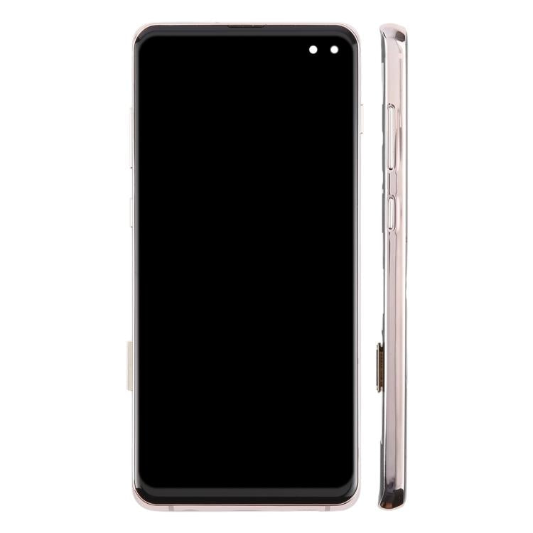 Pantalla LCD TFT digitalizadora de 6,38 pulgadas para Samsung Galaxy S10+ SM-G975F, ensamblaje completo con marco, sin identificación de huellas dactilares.