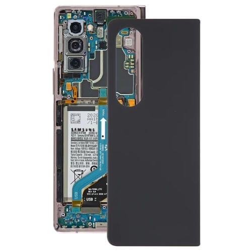 Couvercle arrière de batterie avec objectif d'appareil photo Samsung Galaxy Z Fold4 SM-F936B (Noir)