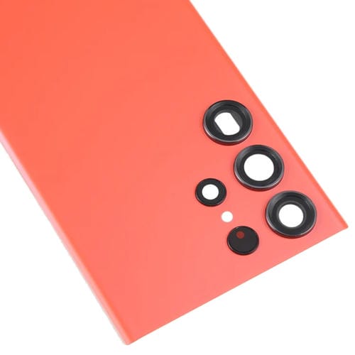 Back Battery Cover Glass Samsung Galaxy S23 Ultra SM-S918 with Camera Lens (Red)