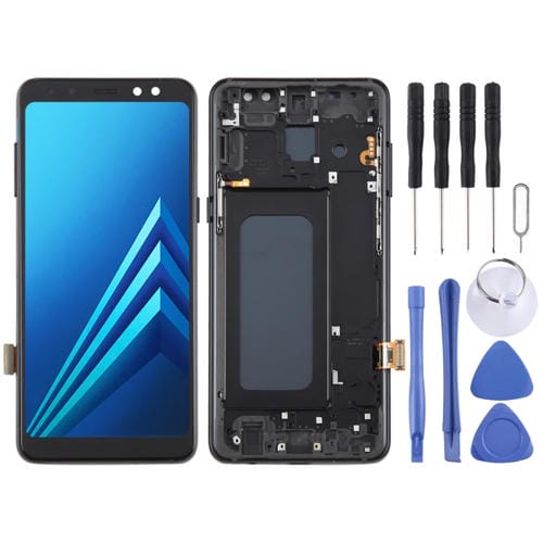LCD-Bildschirm Digitalisierer Samsung Galaxy A8/A5 SM-A530 mit Rahmen (Schwarz)
