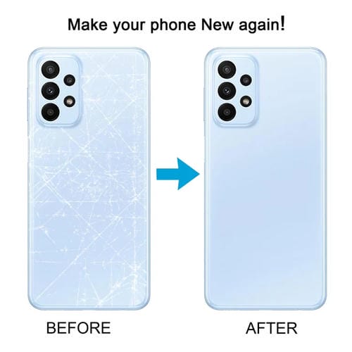 Copertura posteriore della batteria Samsung Galaxy A23 4G SM-A235F con obiettivo della fotocamera (bianco)