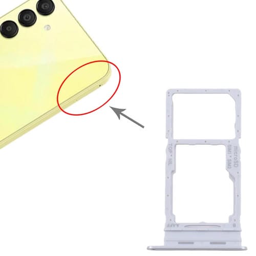 Bandeja Tarjeta SIM y Micro SD Samsung Galaxy A16 5G SM-A166B (Plateada)