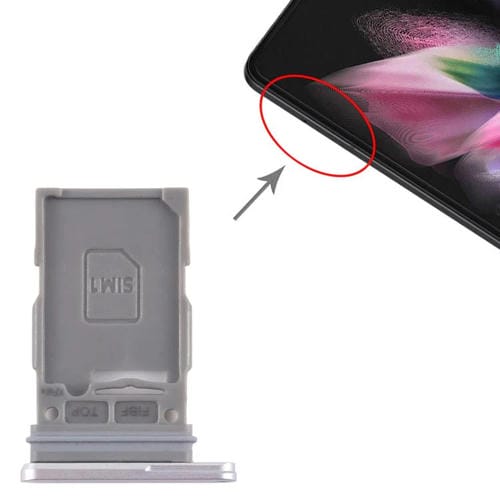 Tabuleiro Cartão SIM Samsung Galaxy Z Fold3 5G SM-F926B (Prateada)