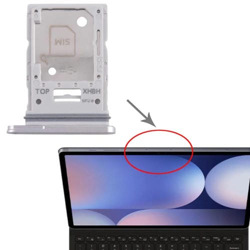 SIM Card and Micro SD Tray Samsung Galaxy Tab S10+/S10 Ultra SM-X820/X826/X920/X926 (Silver)