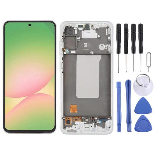 Schermo LCD Samsung Galaxy A56 SM-A566B Completo e Cornice (Argento)