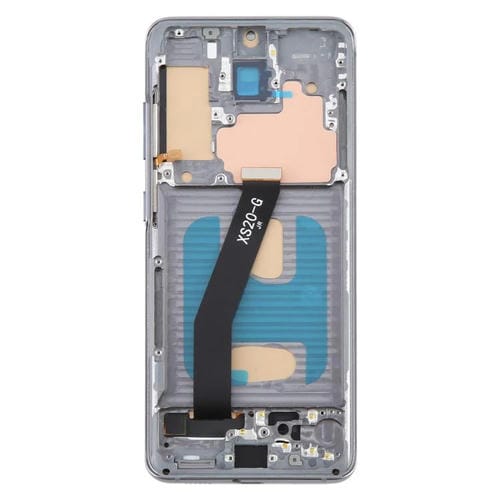 TFT-Bildschirm mit Rahmen für Samsung Galaxy S20 5G SM-G981B (Grau)