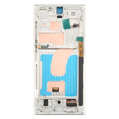 Pantalla LCD TFT de 6,72 pulgadas para Samsung Galaxy S23 Ultra SM-S918B, digitalizador completo con marco, sin identificación de huellas dactilares (dorado)