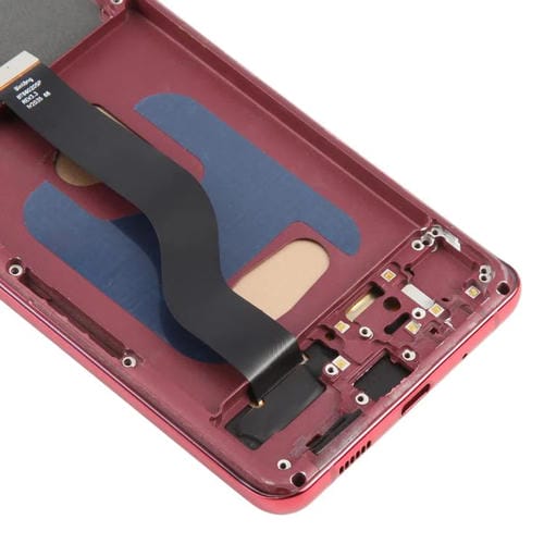 Pantalla LCD TFT de 6,58 pulgadas para Samsung Galaxy S20+ SM-G985F, digitalizador completo con marco, sin identificación de huellas dactilares (rojo)
