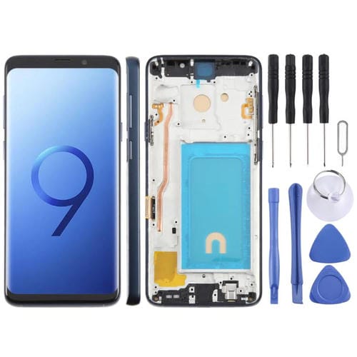 Pantalla LCD TFT de 6,18 pulgadas con digitalizador y marco para Samsung Galaxy S9+ SM-G965F (azul)