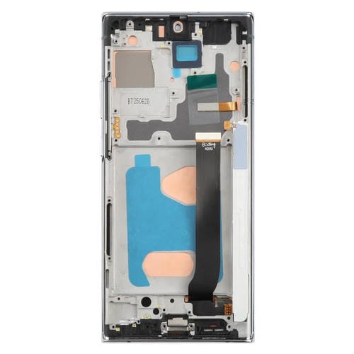 Pantalla LCD TFT de 6,72 pulgadas para Samsung Galaxy Note20 Ultra SM-N986B, digitalizador completo con marco, sin identificación de huellas dactilares (plateado)