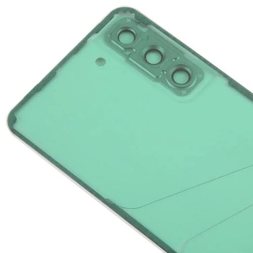 Carcasa trasera con tapa para lente de cámara para Samsung Galaxy S21 FE SM-G990B (blanca)