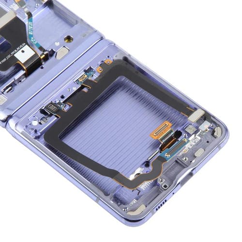 Pantalla LCD digitalizadora completa con marco para Samsung Galaxy Z Flip SM-F700 (morado)