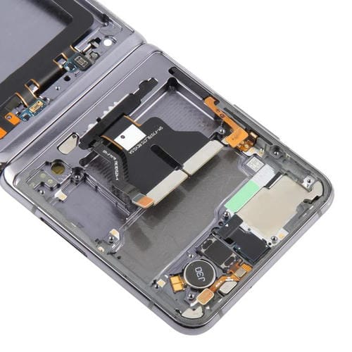 Pantalla LCD digitalizadora completa con marco para Samsung Galaxy Z Flip 5G SM-F707 (gris)
