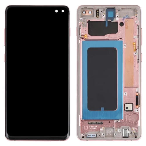 Ecrã LCD Super AMOLED Samsung Galaxy S10+ com Moldura (Rosa)