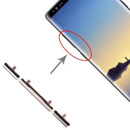 Gioco di tasti laterali Samsung Galaxy Note 8 - Pulsante di accensione e volume (Oro)