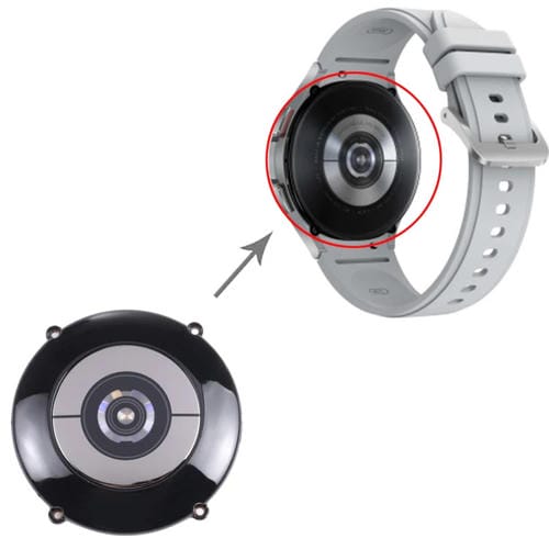 Rückseitiges Gehäuse mit Herzfrequenzsensor und kabellosem Laden Samsung Galaxy Watch 4 Classic 42mm SM-R880 R885