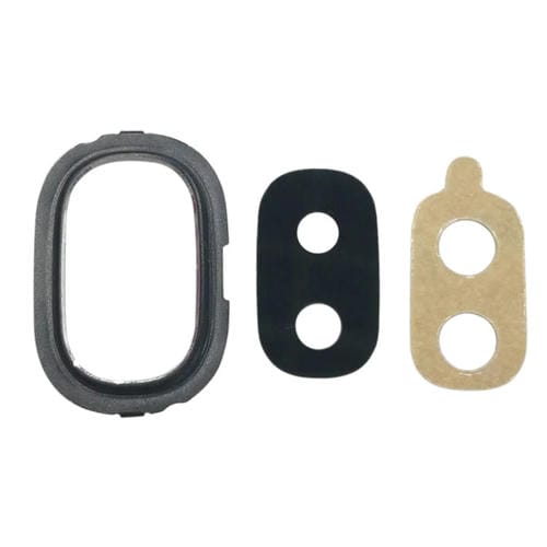Rear Camera Bezels Samsung Galaxy J4 J400F/DS J400G/DS with Lens and Adhesive (Black)
