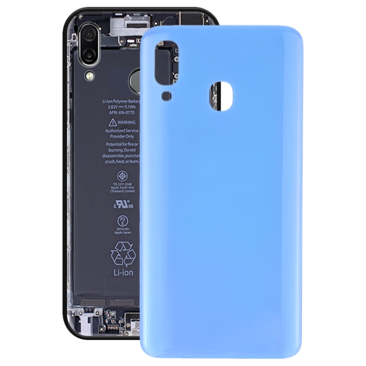 Para Galaxy A20 SM-A205F/DS Tapa trasera de batería (Azul)