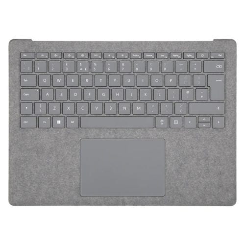 Tastiera britannica Custodia con Pannello Touch Microsoft Surface Laptop 3 / 4 / 5 13,5 Pollici (Grigio)